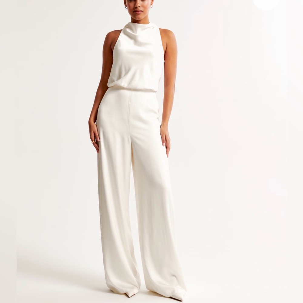 High Neck Draped Jumpsuit